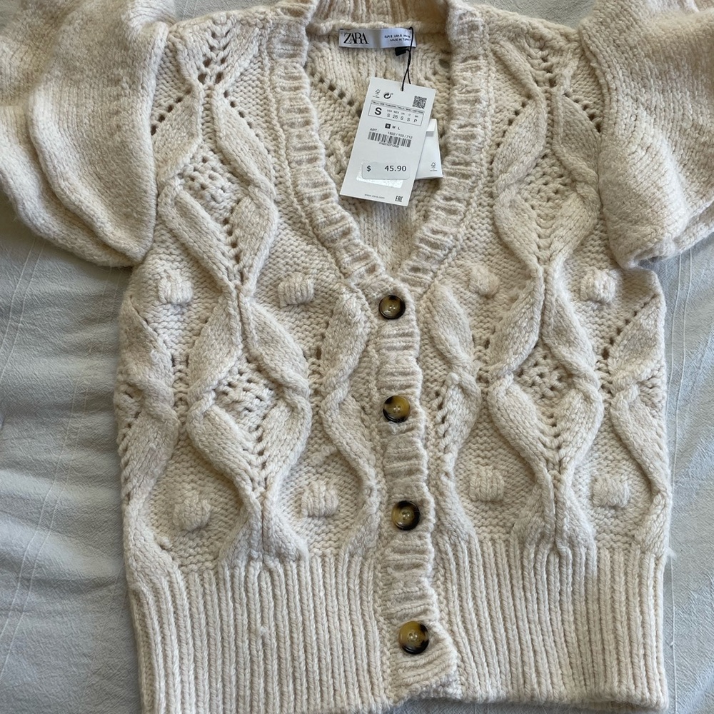 Short sleeve button up sweater